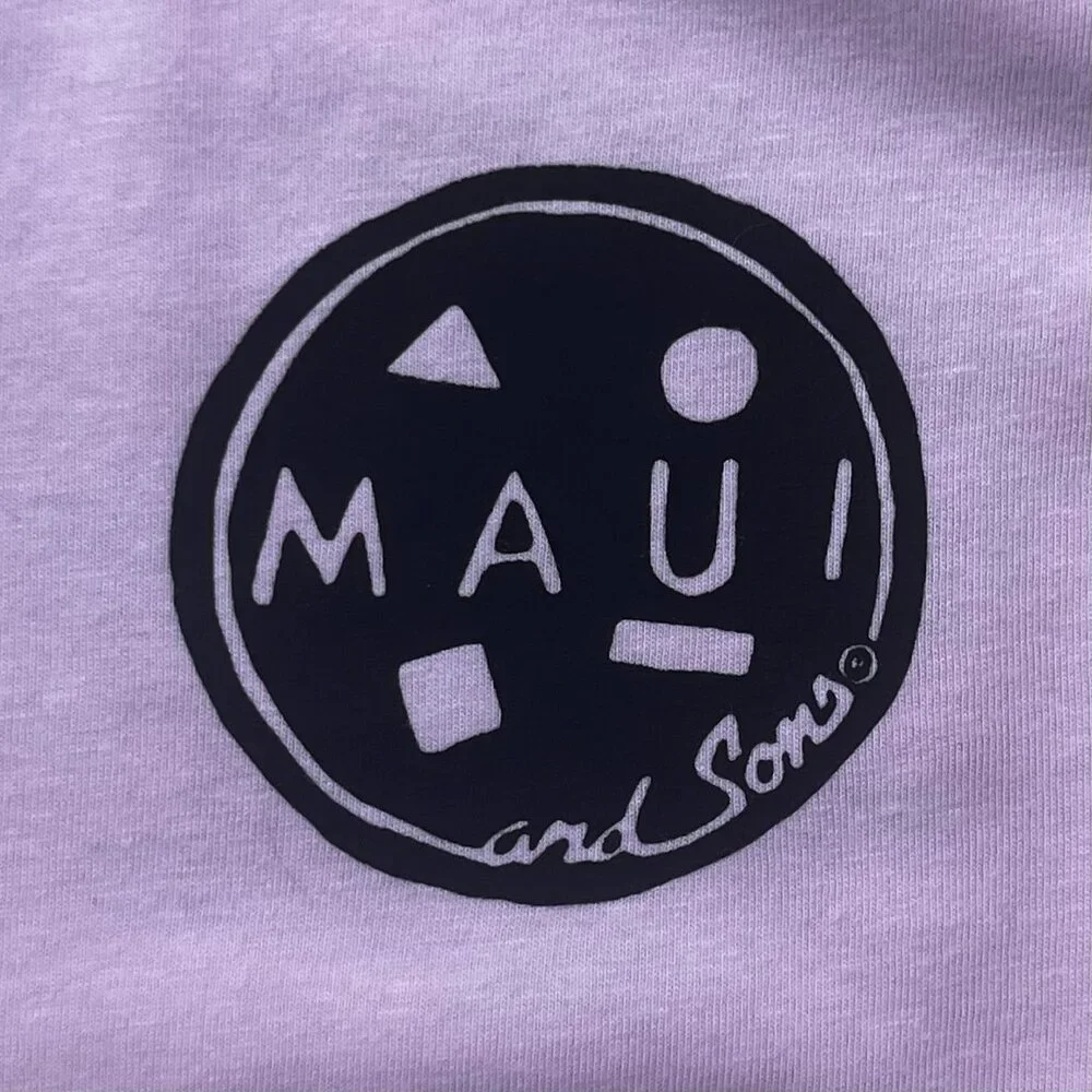 MAUI AND SONS SHARK SURFER GRAPHIC TANK TOP Men’s sz M Crew Neck Pink - Picture 4 of 7